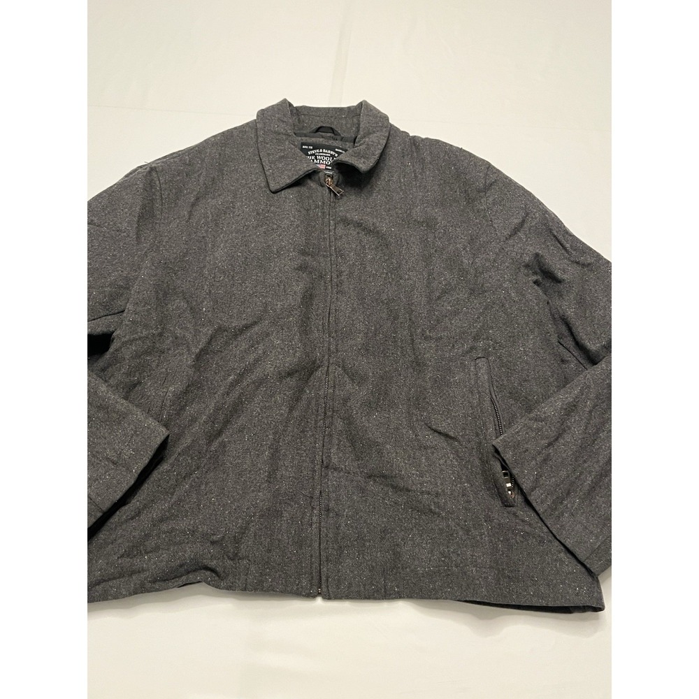 Steve and Barry's Men's The wooly Mammoth Wool Blend Gray Jacket 3XL